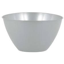 24oz. Small Silver Plastic Bowl