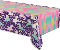 Unicorn Plastic Tablecover - 54" x 84"
