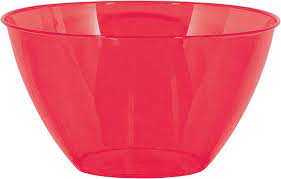24oz. Small Red Plastic Bowl