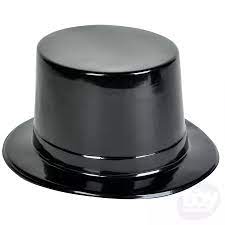 Black Plastic Top Hats