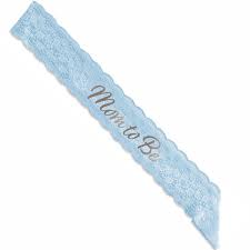 Blue Mom To Be Lace Sash