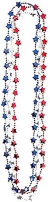 Red, White, & Blue Metallic Star Necklaces