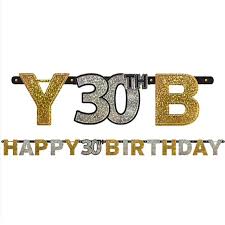 Sparkling Celebration 30th Birthday Banner