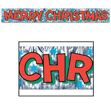 Merry Christmas Metallic Fringe Banner