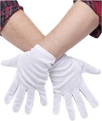 Plus Size Adult White Gloves