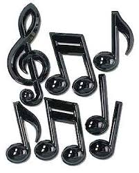 Plastic 3D Musical Note Cutouts - 7ct.