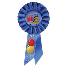 New Dad Rosette w/Bear