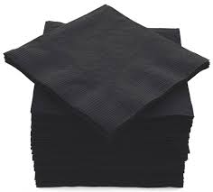 Midnight Black Beverage Napkins - 100ct.