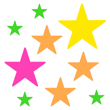 Neon Star Cutouts - 9ct.