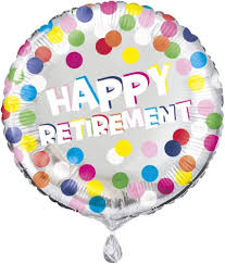 18" Polka Dot Retirement Mylar Balloon