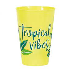 Tropical Vibes 16oz. Plastic Cups