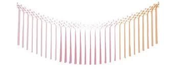 Pink to Orange Ombre Tissue Garland - 6ft. Long