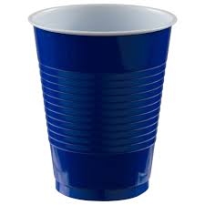 PLASTIC CUPS -  ROYAL BLUE   18OZ   50PCS/PKG