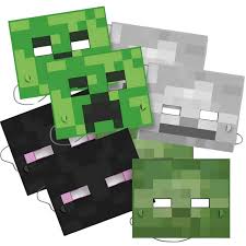 Minecraft Paper Masks - 8ct.