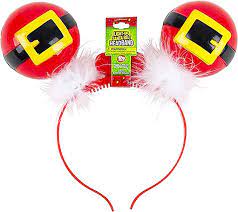 Light Up Santa Belt Headband