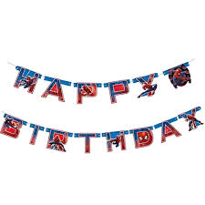 Spiderman Jointed Happy Birthday Banner