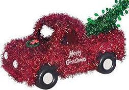 3-D Tinsel Wire Christmas Truck w/Tree