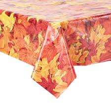 Fall Leaf Plastic Rectangle Tablecover - 54" x 108"