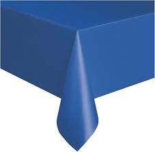 Royal Blue Rectangular Plastic Tablecover