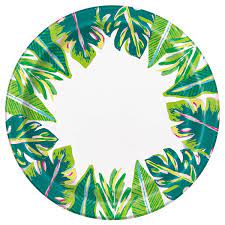 Tropical Leaves 9" Paper Plates