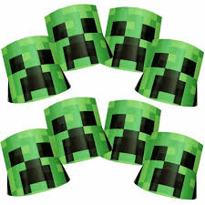 Minecraft Party Hats - 8ct.