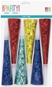 Prismatic Party Horns - 6ct.