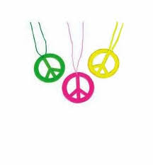Neon Peace Sign Necklaces