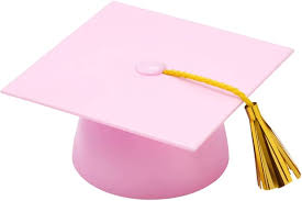 Grad Hat Cake Topper W/ Tassel - Pink