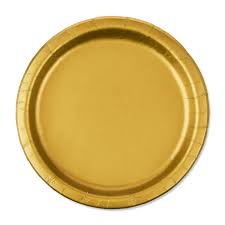 Gold 7" Paper Plates - 50ct.