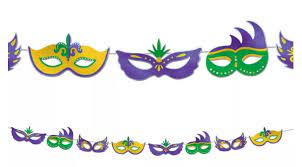 Mardi Gras Mask Foil Banner