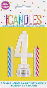 Flashing Cake Topper With Candles- #4