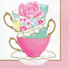 Floral Tea Party Luncheon Napkins