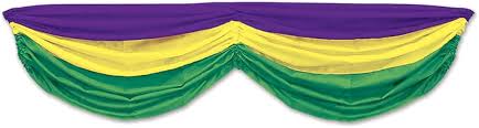 Mardi Gras Fabric Bunting