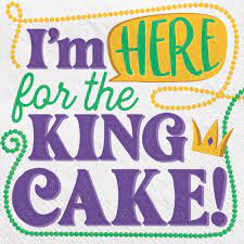 King Cake Mardi Gras Beverage Napkins