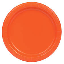 Orange 7" Paper Plates - 50ct.
