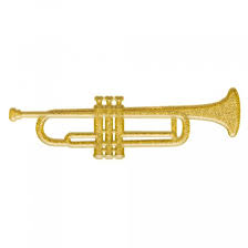 Glitter 3-D Trumpet Cutout
