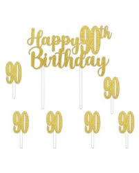 HAPPY 90TH BIRTHDAY CAKE TOPPER