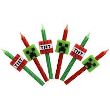 6pc - Minecraft Candle Set