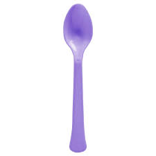 New Purple Plastic Spoons 20ct.