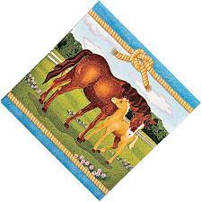 Mare & Foal Horse Luncheon Napkins