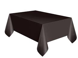Black Plastic Rectangular Tablecover