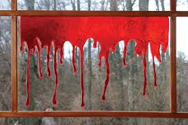 3-D Blood Drip Gel Window Cling