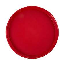 16" Red Transparent Catering Tray
