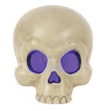 Light Up Color Change Half Skull