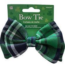 St. Patty's Plaid Bow Tie