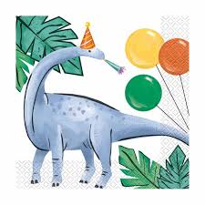 Partying Dinosaur Luncheon Napkins - 16ct.