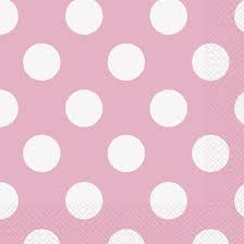 Light Pink Polka Dot Luncheon Napkins 16ct.
