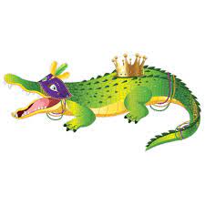 Mardi Gras Alligator Cutout
