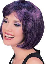 Purple with Black Supermodel Adult Wig