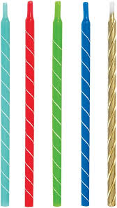 Bright Spiral Tall Candles - 12ct.